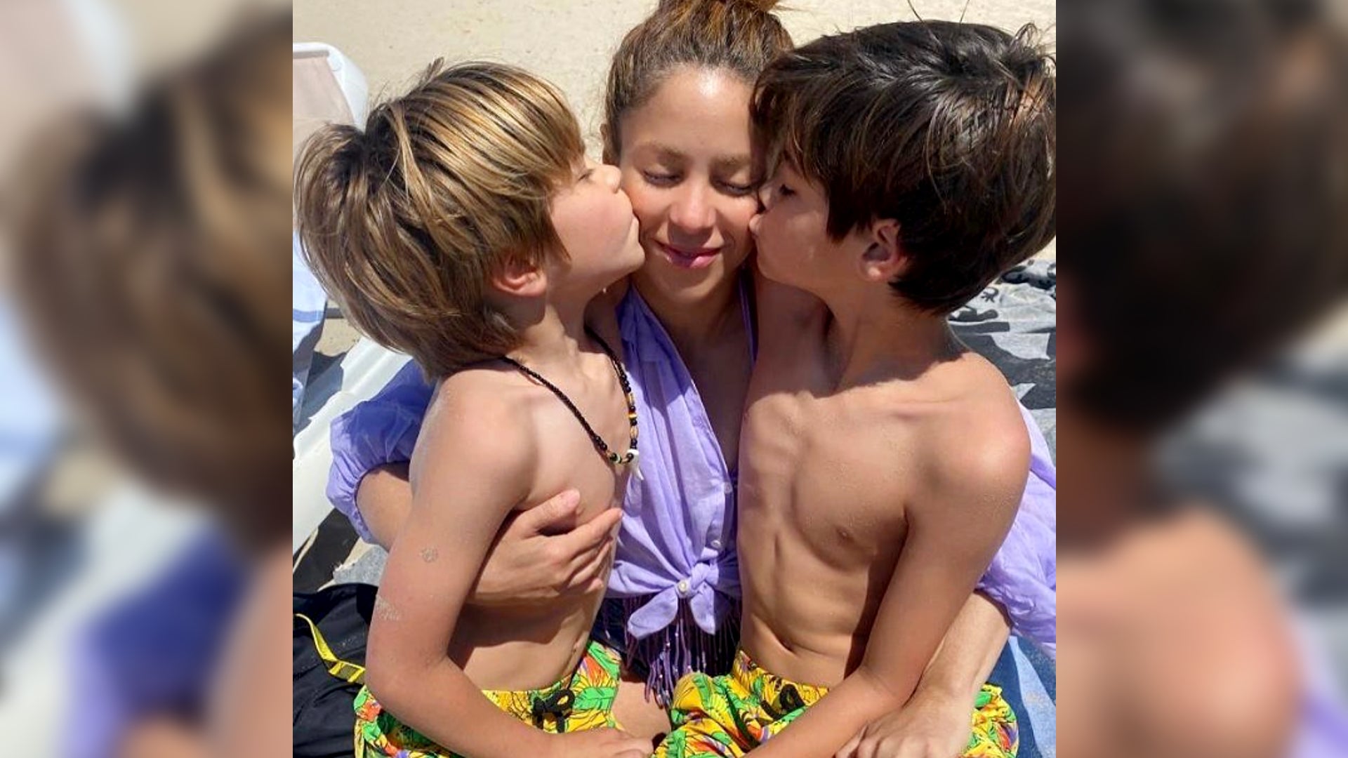 Milan y Sasha con Shakira