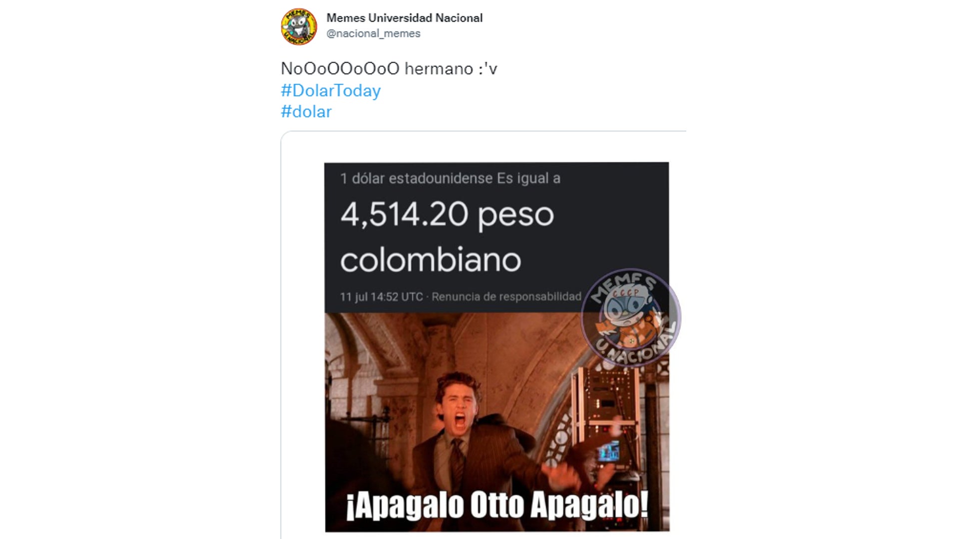 Memes subida del dólar