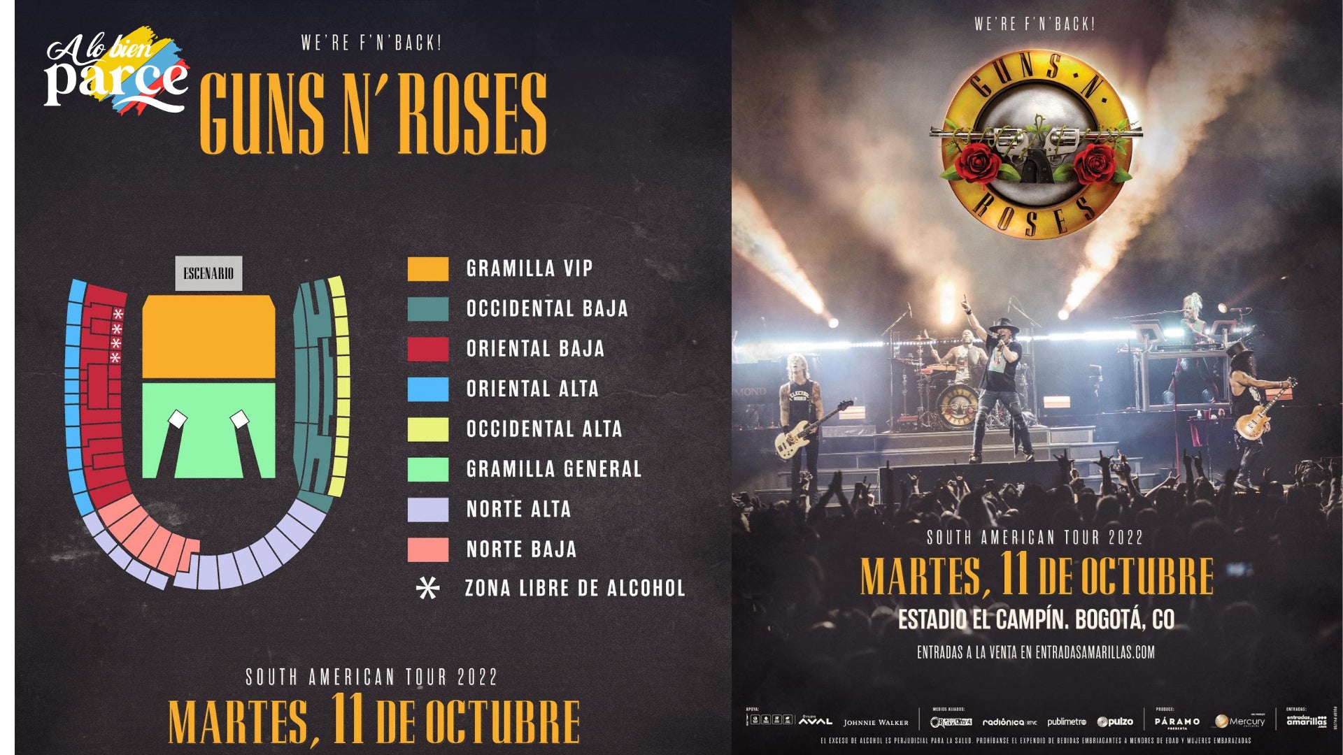 Guns N' Roses regresa a Colombia, todo lo que debe saber para este 11 y 12 de octubre Guns N' Roses regresa a Colombia, todo lo que debe saber para este 11 y 12 de octubre