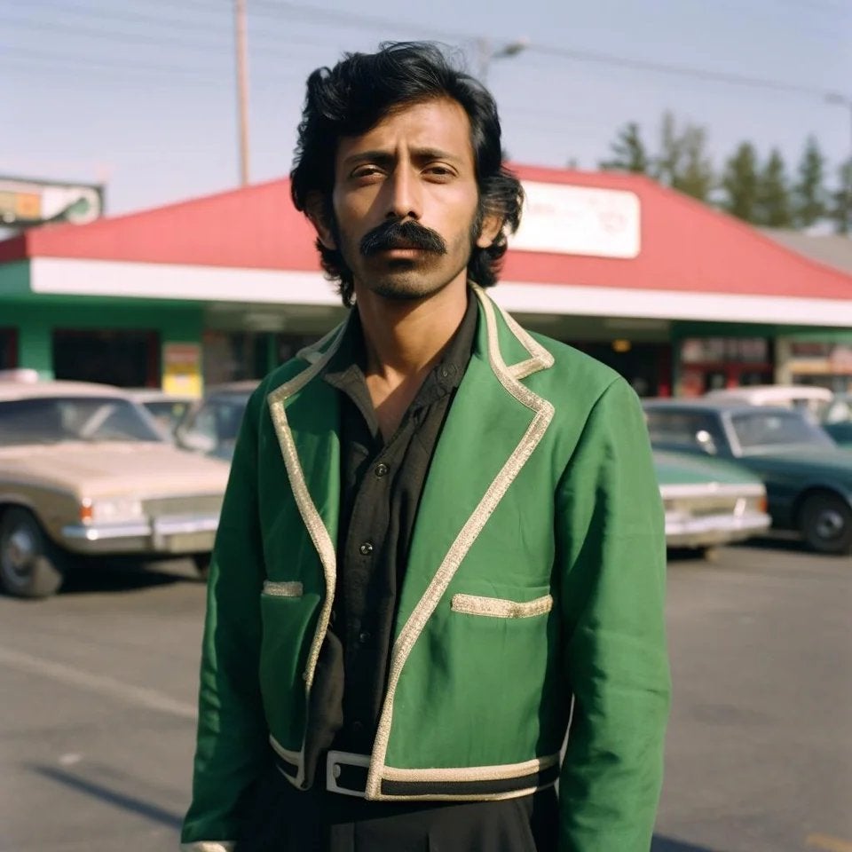 Apu el dueño de la tienda en la vida real hecho con inteligencia artificial