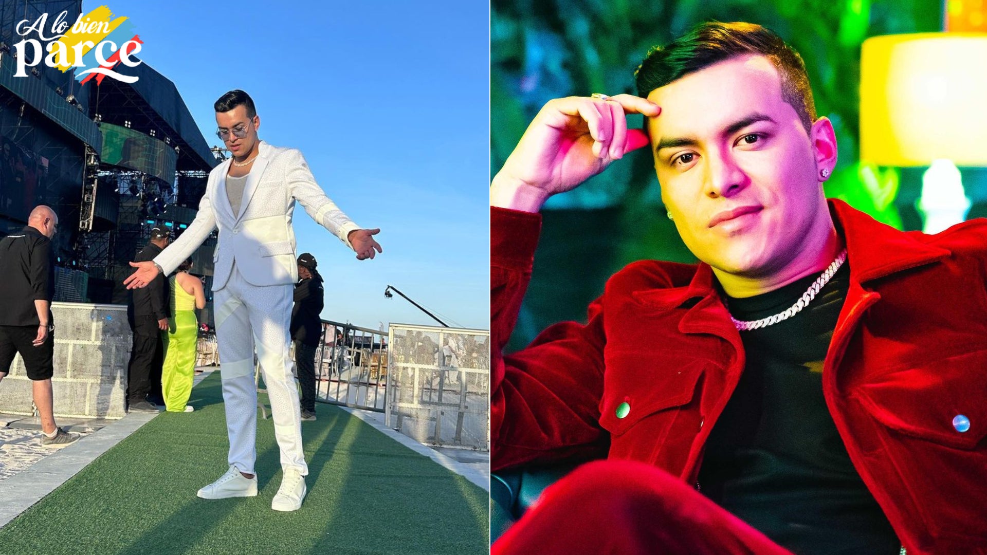 Imagen de Yeison Jiménez, carismático cantante de música popular, emocionando a sus fanáticos durante un concierto.