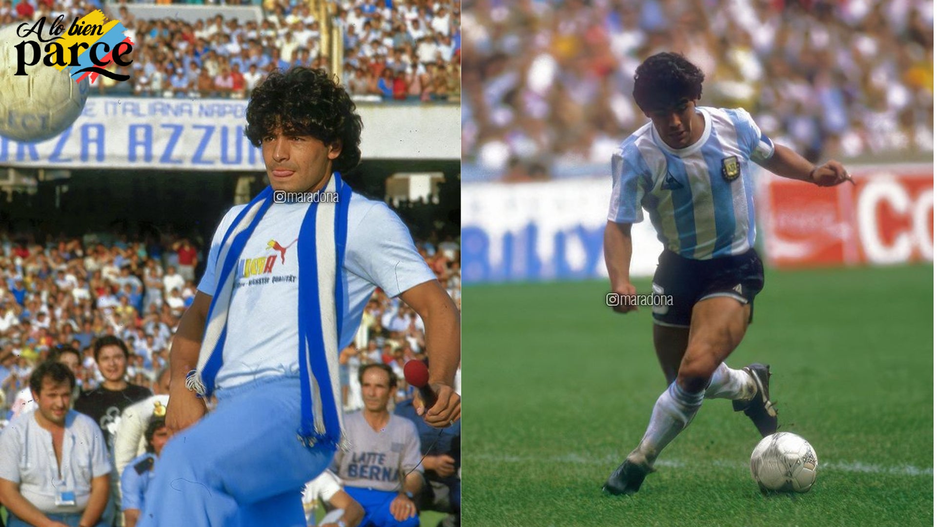 Imagen de Diego Maradona, el icónico futbolista argentino, rodeado de curiosidades y momentos asombrosos de su carrera.